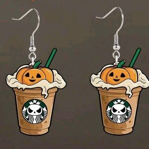 NWT Fall  Pumpkin Coffee  Earrings